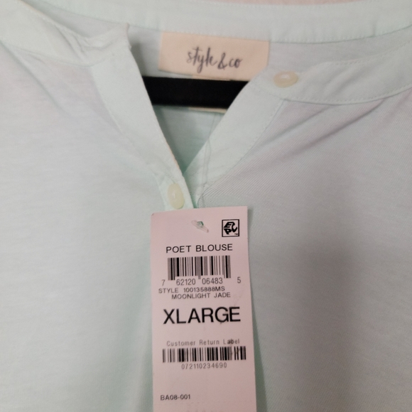 NWT Style and Co Poet Blouse Size XL - Picture 4 of 6